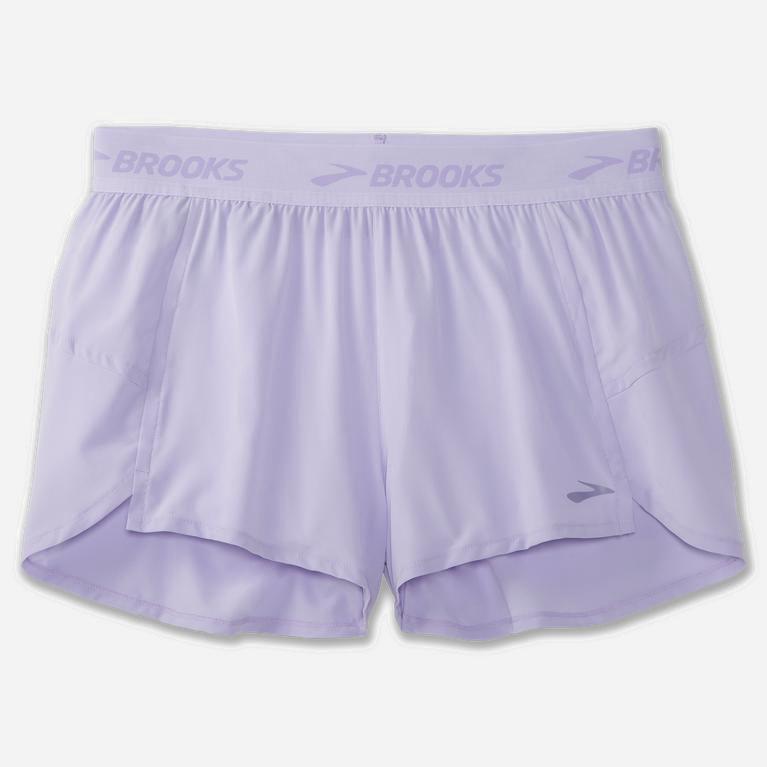 Brooks Chaser 3 Australia - Women's Running Shorts - Violet Dash Stripe/Lavender Purple (548123-ZHV)